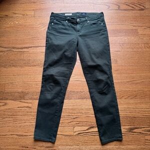 AG  jeans Denim Adriano goldschmied The Stevie Slim Straight Green Ankle Sz 28 r